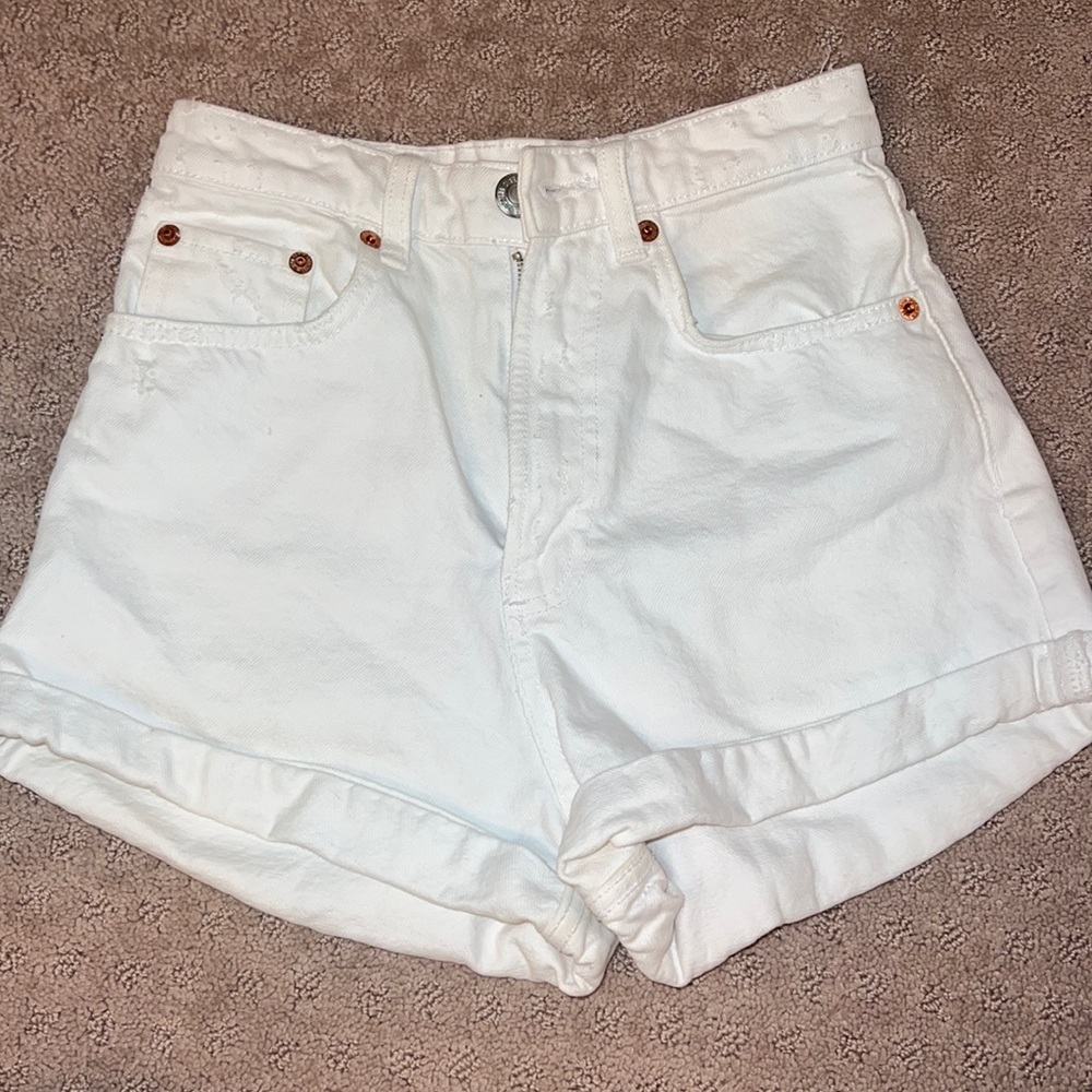 White Zara Jean Shorts